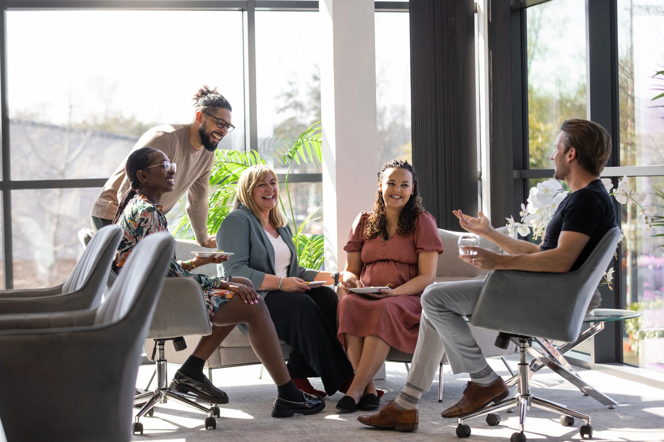 Business professionals meeting in an office