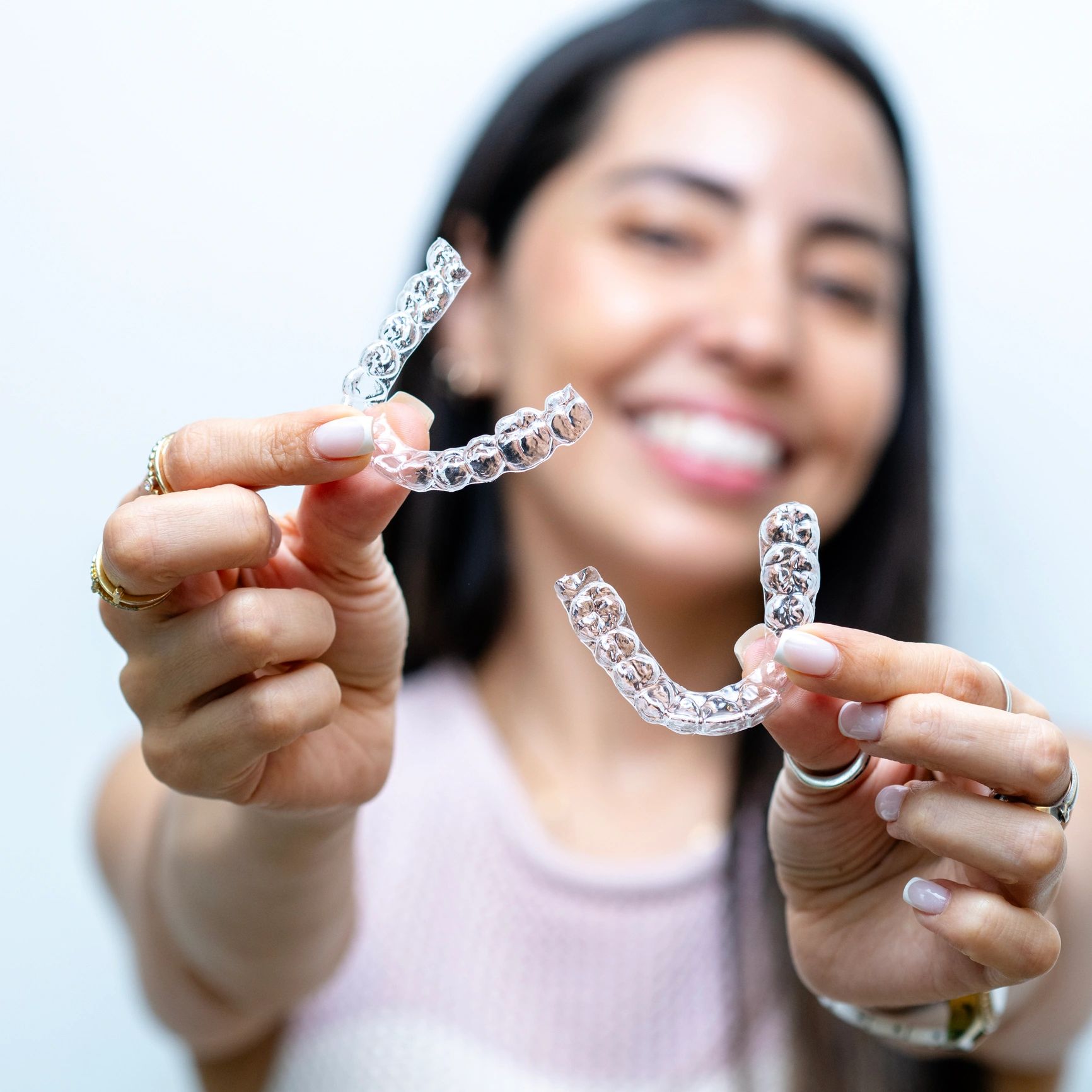 Smiling dental patient portrait