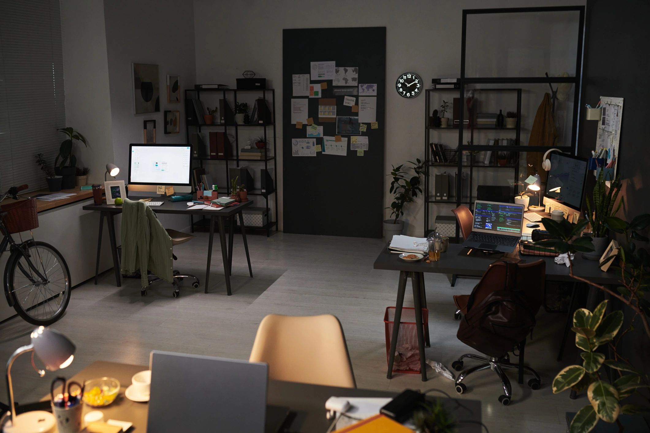 Modern office workspace representing secure data handling